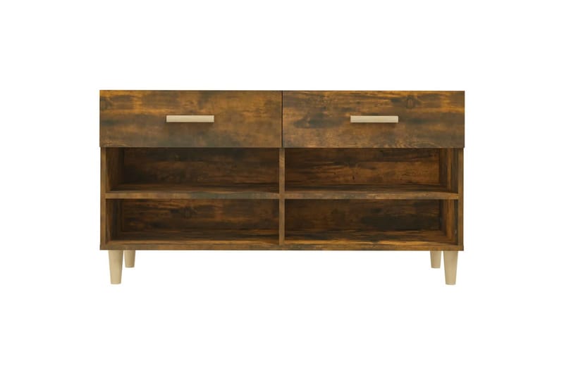 beBasic Skoställ rökfärgad ek 102x35x55 cm konstruerat trä - Förvaring - Sko- & klädförvaring - Skoförvaring