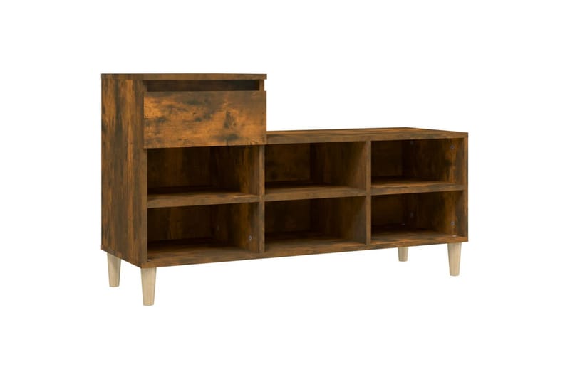 beBasic Skoställ rökfärgad ek 102x36x60 cm konstruerat trä - Förvaring - Sko- & klädförvaring - Skoförvaring