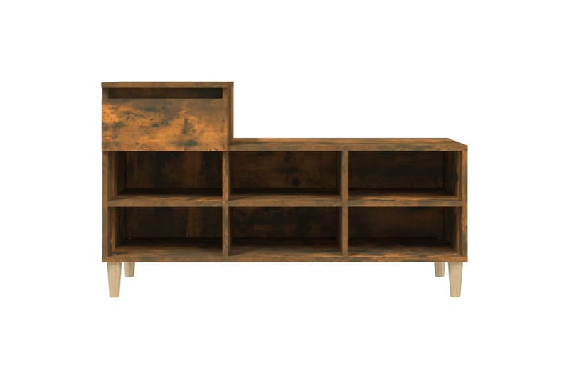 beBasic Skoställ rökfärgad ek 102x36x60 cm konstruerat trä - Förvaring - Sko- & klädförvaring - Skoförvaring