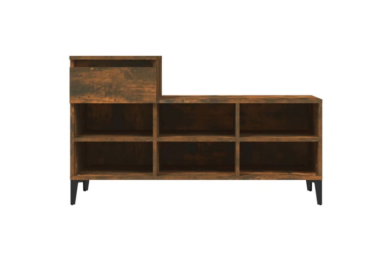 beBasic Skoställ rökfärgad ek 102x36x60 cm konstruerat trä - Förvaring - Sko- & klädförvaring - Skoförvaring