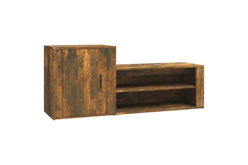 beBasic Skoställ rökfärgad ek 130x35x54 cm konstruerat trä - Förvaring - Sko- & klädförvaring - Skoförvaring