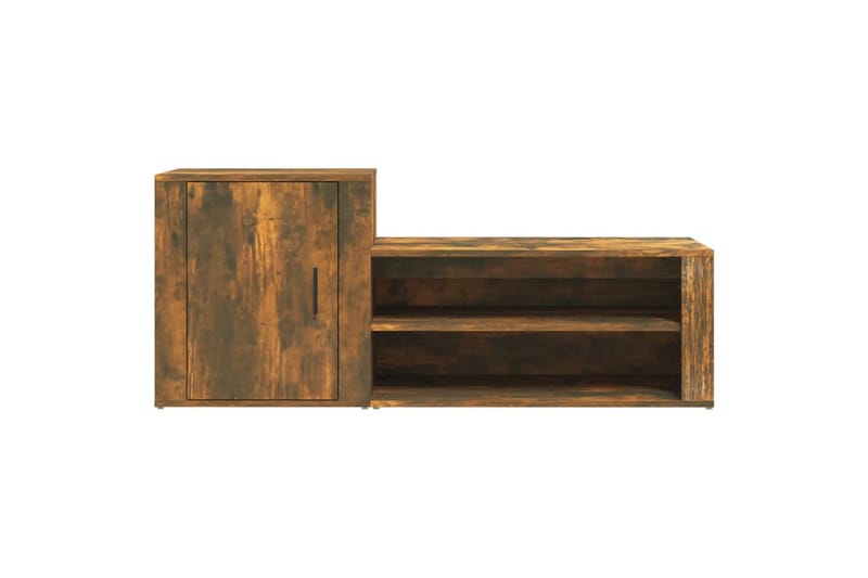 beBasic Skoställ rökfärgad ek 130x35x54 cm konstruerat trä - Förvaring - Sko- & klädförvaring - Skoförvaring