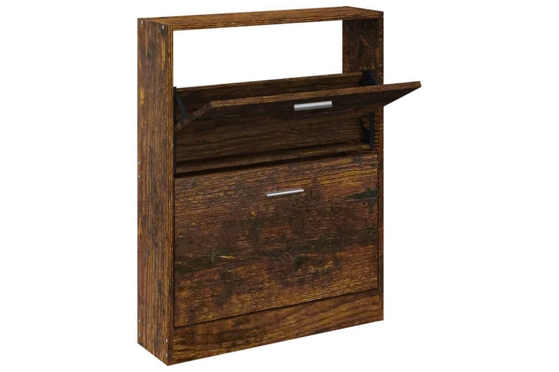 beBasic Skoställ rökfärgad ek 59x17x81 cm konstruerat trä - Förvaring - Sko- & klädförvaring - Skoförvaring