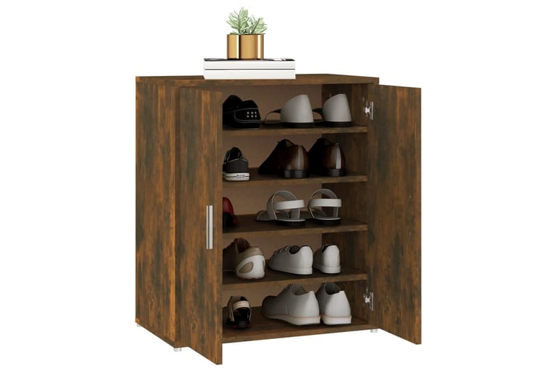 beBasic Skoställ rökfärgad ek 60x35x70 cm konstruerat trä - Förvaring - Sko- & klädförvaring - Skoförvaring