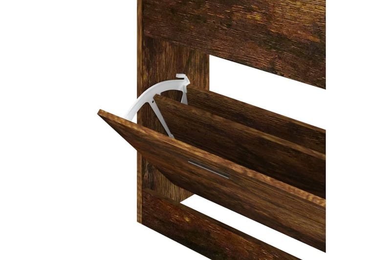 beBasic Skoställ rökfärgad ek 63x24x81 cm konstruerat trä - Förvaring - Sko- & klädförvaring - Skoförvaring