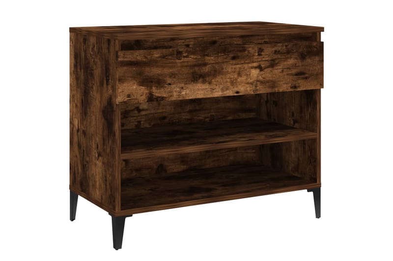 beBasic Skoställ rökfärgad ek 70x36x60 cm konstruerat trä - Förvaring - Sko- & klädförvaring - Skoförvaring