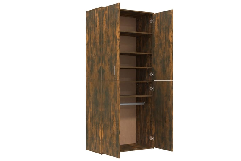 beBasic Skoställ rökfärgad ek 80x39x178 cm konstruerat trä - Förvaring - Sko- & klädförvaring - Skoförvaring