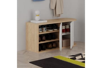 Berriaren Skoskåp 104 cm - Ek/Vit - Förvaring - Sko- & klädförvaring - Skoförvaring
