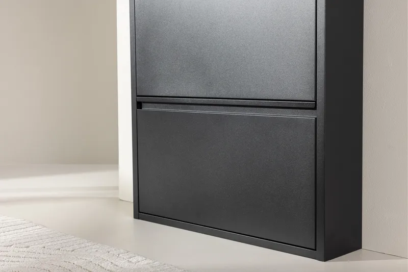 Bonito Skoskåp 60x15 cm - Svart - Förvaring - Sko- & klädförvaring - Skoförvaring