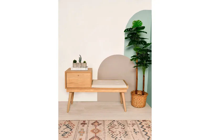 Botkins Skobänk 105 cm - Ek/Cream - Förvaring - Sko- & klädförvaring - Skoförvaring