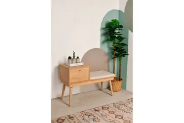Botkins Skobänk 105 cm - Ek/Cream - Förvaring - Sko- & klädförvaring - Skoförvaring - Bänk med skoförvaring