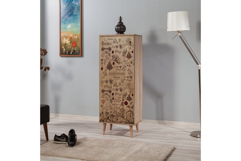 Brokind Skoskåp 50 cm - Brun/Mönstrad - Förvaring - Sko- & klädförvaring - Skoförvaring