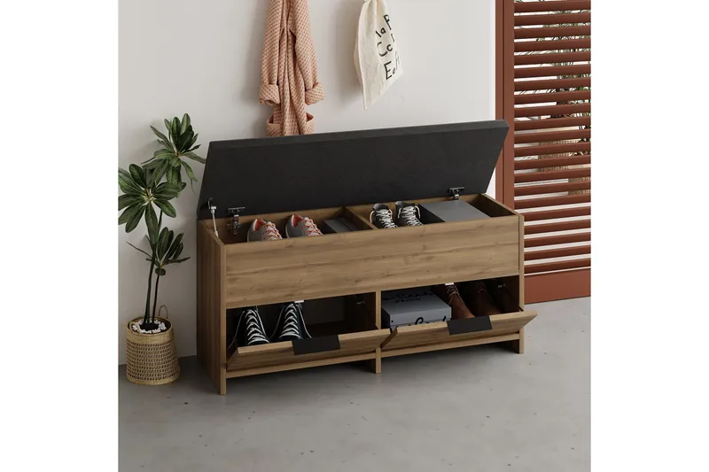 Cove Skoskåp 106 cm - Brun - Förvaring - Sko- & klädförvaring - Skoförvaring