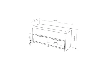 Cove Skoskåp 106 cm - Brun - Förvaring - Sko- & klädförvaring - Skoförvaring