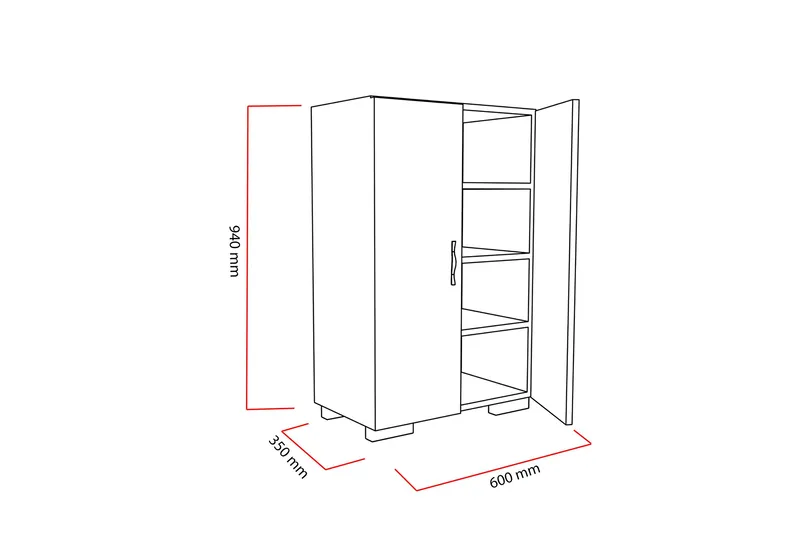 Decorotika Skoskåp - Vit - Förvaring - Sko- & klädförvaring - Skoförvaring