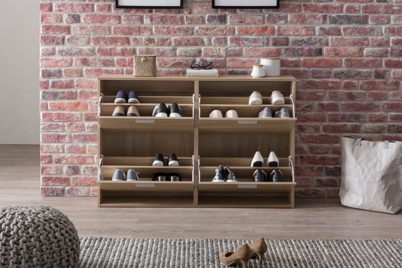 DEGENHART Skoskåp 120x24 cm Brun - Förvaring - Sko- & klädförvaring - Skoförvaring