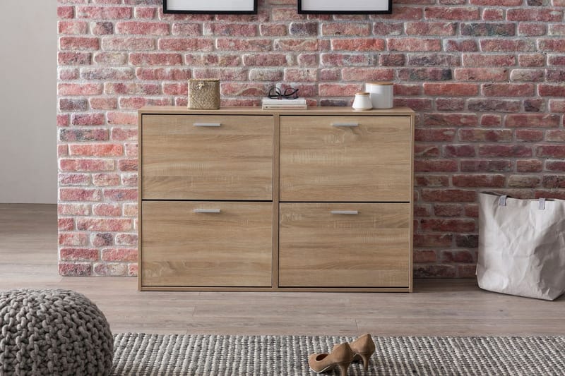 DEGENHART Skoskåp 120x24 cm Brun - Förvaring - Sko- & klädförvaring - Skoförvaring