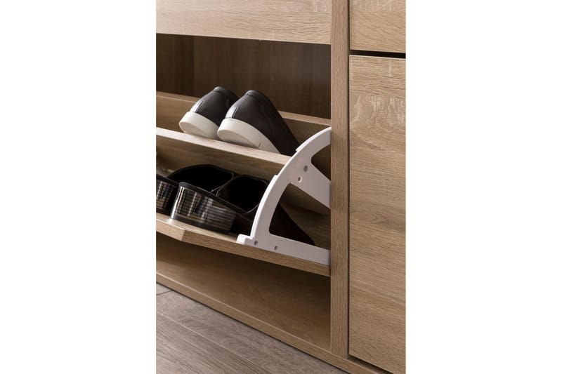 DEGENHART Skoskåp 120x24 cm Brun - Förvaring - Sko- & klädförvaring - Skoförvaring