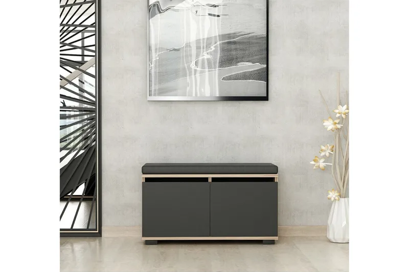 Drago Skoskåp 80 cm - Valnöt/Svart - Förvaring - Sko- & klädförvaring - Skoförvaring