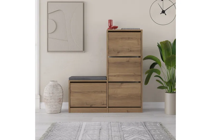 Dude Skoskåp 105 cm - Beige - Förvaring - Sko- & klädförvaring - Skoförvaring