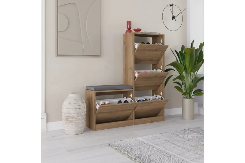 Dude Skoskåp 105 cm - Beige - Förvaring - Sko- & klädförvaring - Skoförvaring