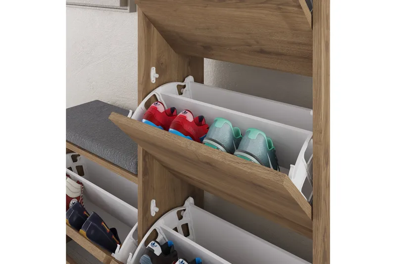 Dude Skoskåp 105 cm - Beige - Förvaring - Sko- & klädförvaring - Skoförvaring