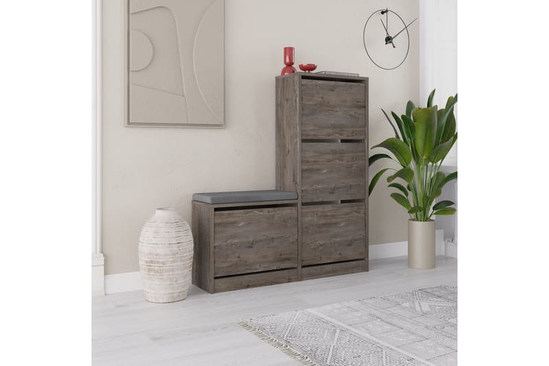 Dude Skoskåp 105 cm Mörkbrun - Förvaring - Sko- & klädförvaring - Skoförvaring