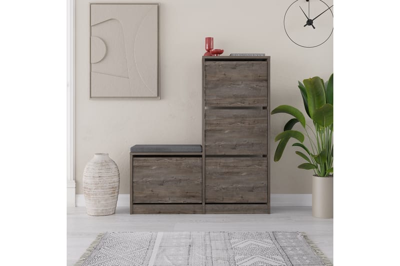 Dude Skoskåp 105 cm Mörkbrun - Förvaring - Sko- & klädförvaring - Skoförvaring