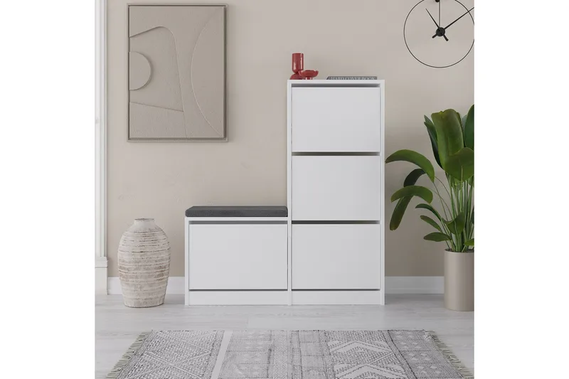 Dude Skoskåp 105 cm - Vit - Förvaring - Sko- & klädförvaring - Skoförvaring