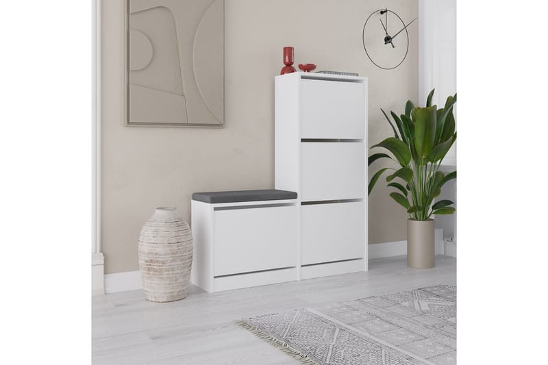 Dude Skoskåp 105 cm Vit - Förvaring - Sko- & klädförvaring - Skoförvaring