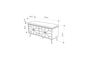 Dune Skoskåp 107 cm - Brun - Förvaring - Sko- & klädförvaring - Skoförvaring