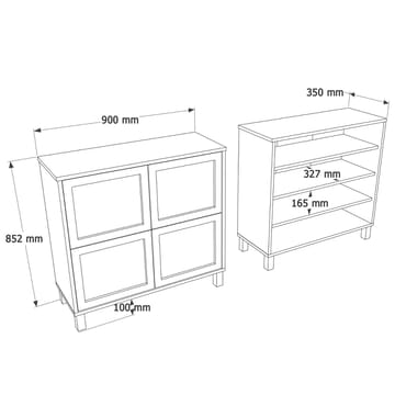 Dune Skoskåp 90x85,2x35 cm - Ek - Förvaring - Sko- & klädförvaring - Skoförvaring