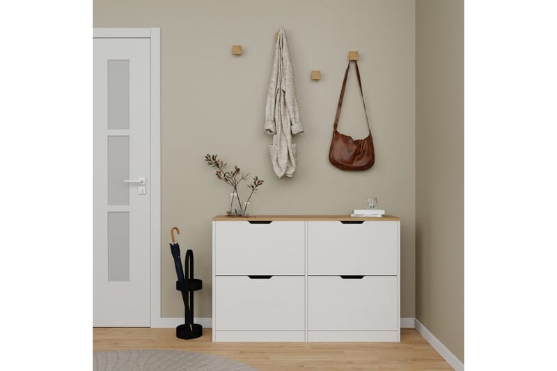 Durusu Skoskåp 120 cm - Matt Vit - Förvaring - Sko- & klädförvaring - Skoförvaring