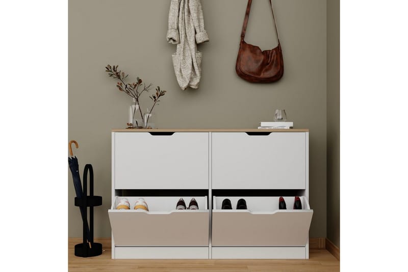 Durusu Skoskåp 120 cm - Matt Vit - Förvaring - Sko- & klädförvaring - Skoförvaring