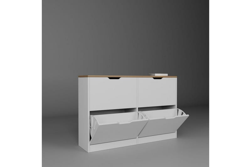 Durusu Skoskåp 120 cm - Matt Vit - Förvaring - Sko- & klädförvaring - Skoförvaring