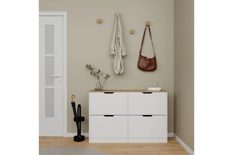 Durusu Skoskåp 120 cm - Matt Vit - Förvaring - Sko- & klädförvaring - Skoförvaring