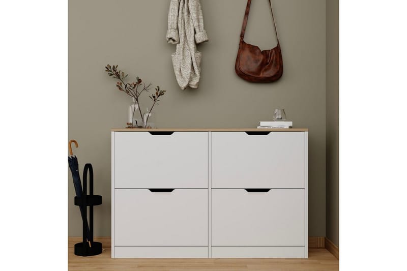 Durusu Skoskåp 120 cm - Matt Vit - Förvaring - Sko- & klädförvaring - Skoförvaring