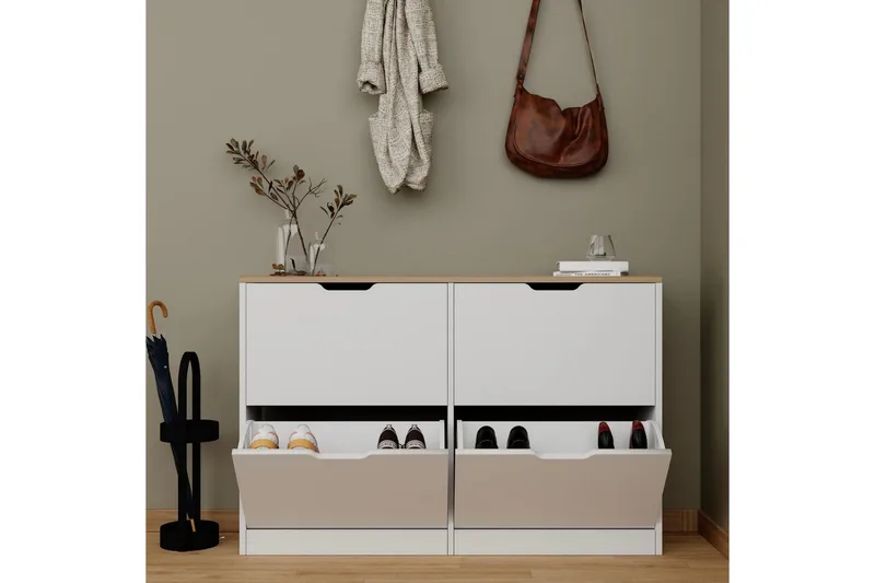 Durusu Skoskåp 120 cm - Matt Vit - Förvaring - Sko- & klädförvaring - Skoförvaring