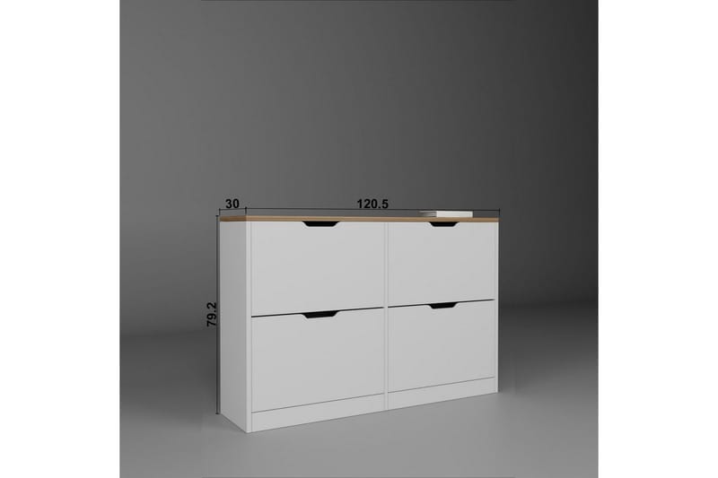 Durusu Skoskåp 120 cm - Matt Vit - Förvaring - Sko- & klädförvaring - Skoförvaring