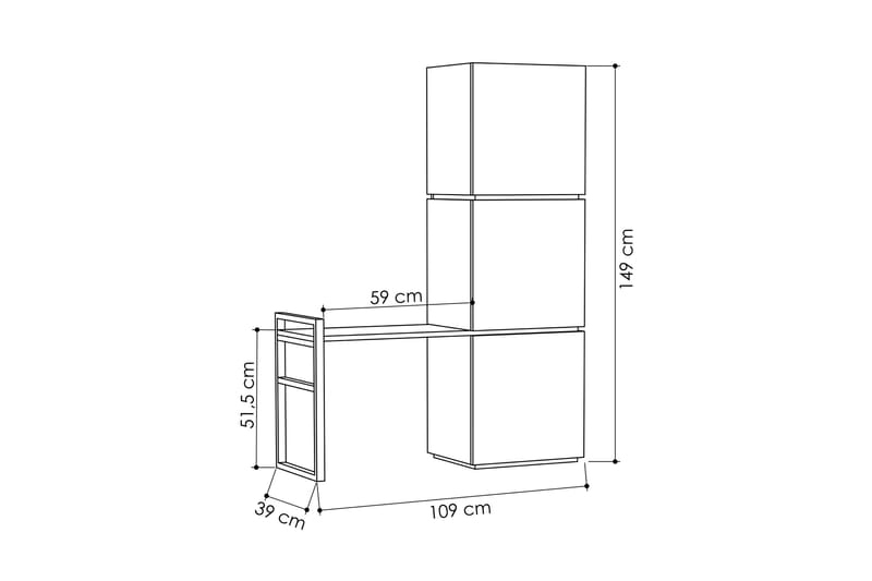 ELDGARNSÖ Skoskåp 109 cm Brun/Grå - Natur/Brun - Förvaring - Sko- & klädförvaring - Skoförvaring