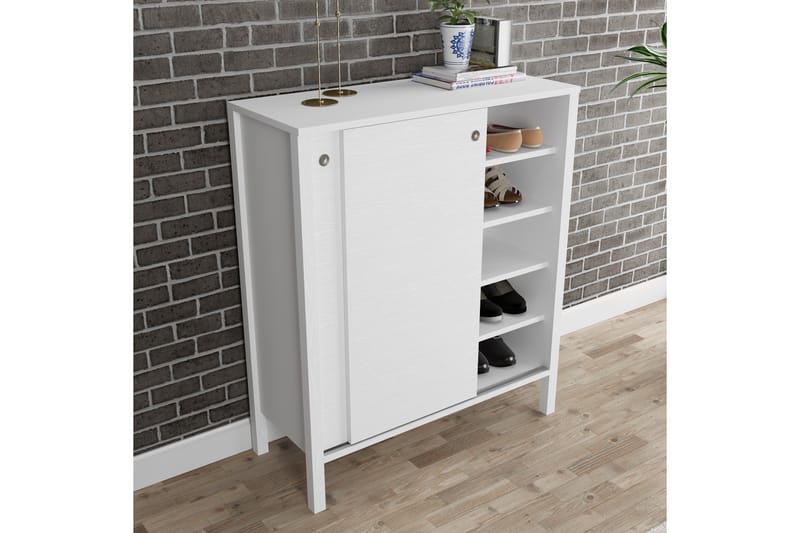 Elspet Skoskåp 92 cm Brun/Vit - Förvaring - Sko- & klädförvaring - Skoförvaring