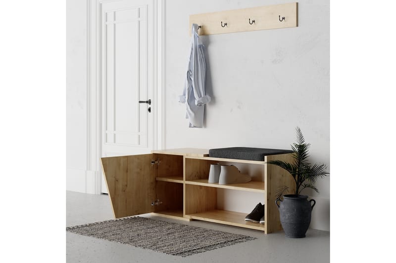 FEMRIS Skoskåp 104x37 cm Natur - Trä/natur - Förvaring - Sko- & klädförvaring - Skoförvaring