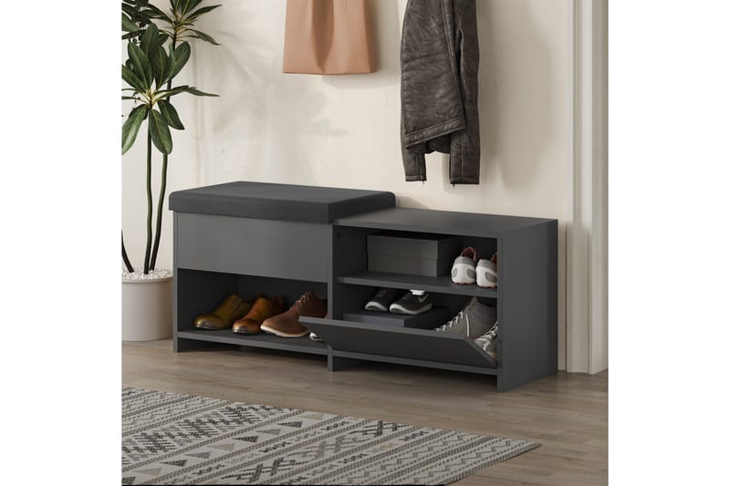 Filux Skoskåp 120,3 cm - Antracit - Förvaring - Sko- & klädförvaring - Skoförvaring