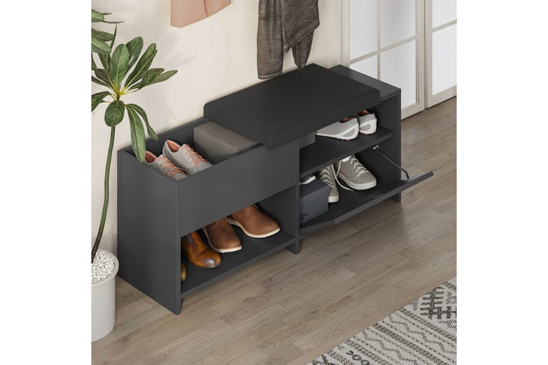 Filux Skoskåp 120,3 cm - Antracit - Förvaring - Sko- & klädförvaring - Skoförvaring