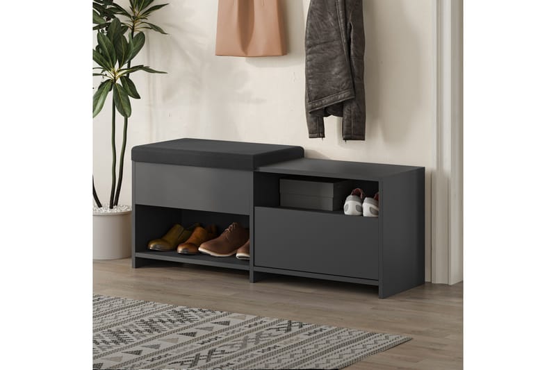 Filux Skoskåp 120,3 cm - Antracit - Förvaring - Sko- & klädförvaring - Skoförvaring