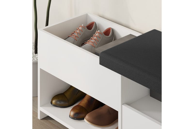 Filux Skoskåp 120,3 cm - Vit - Förvaring - Sko- & klädförvaring - Skoförvaring