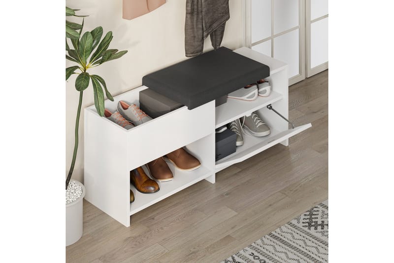 Filux Skoskåp 120,3 cm - Vit - Förvaring - Sko- & klädförvaring - Skoförvaring