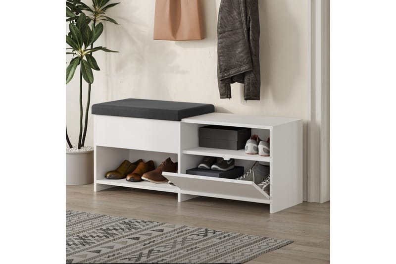 Filux Skoskåp 120,3 cm - Vit - Förvaring - Sko- & klädförvaring - Skoförvaring