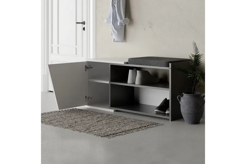 Fiona Skoskåp 104,6 cm - Antracit/Vit - Förvaring - Sko- & klädförvaring - Skoförvaring