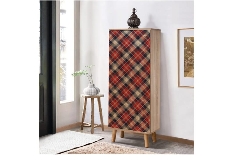 Gelsgan Skoskåp 50 cm - Röd/Natur - Förvaring - Sko- & klädförvaring - Skoförvaring
